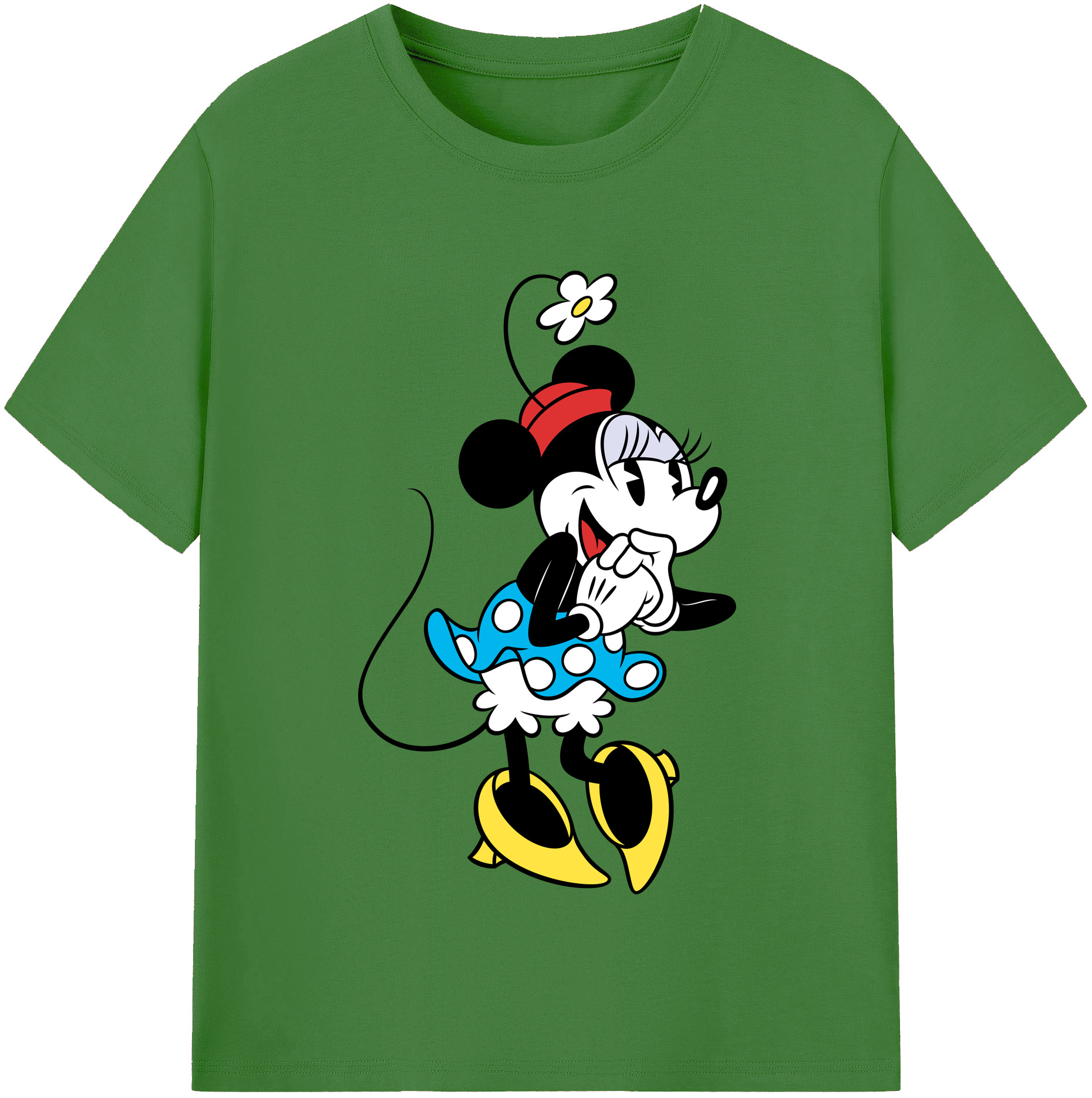 （画像用） ミッキーマウス Mickey Mouse レディースカジュアルプリントTシャツ（綿100％）